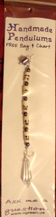 Bone Skeleton, Hematite, Lead Crystal Pendulum